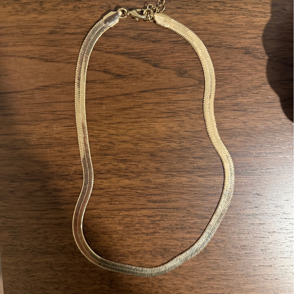 BaubleBar Herringbone Chain Collar Necklace
